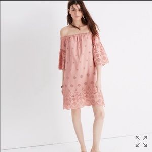 Madewell eyelet off the shoulder dress